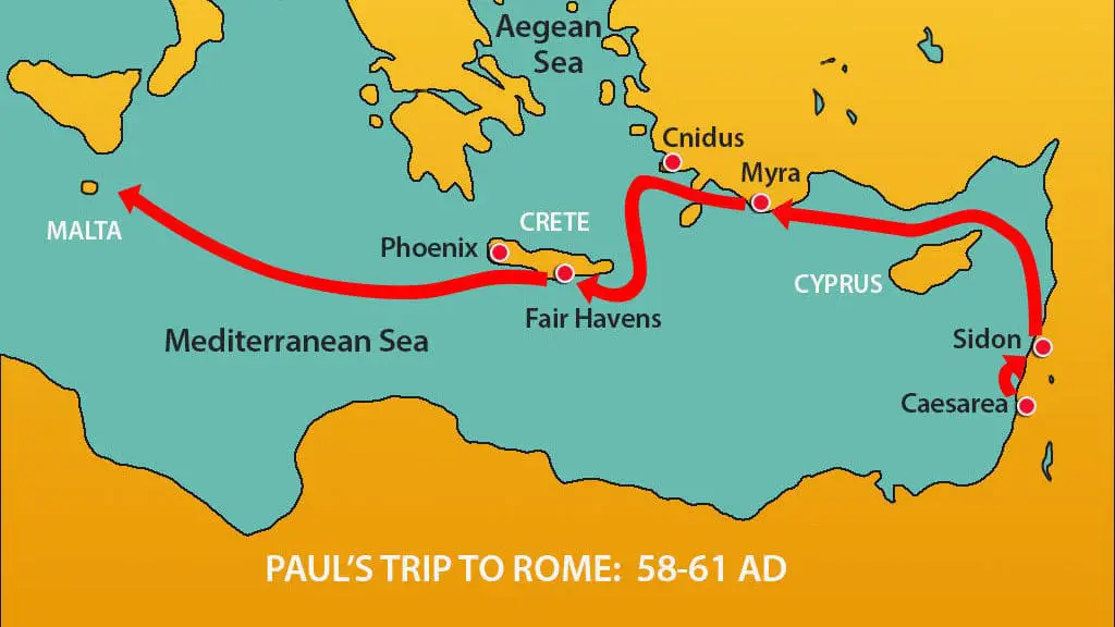paul's journey to rome wikipedia